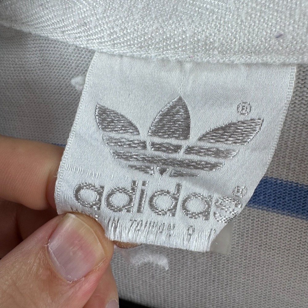 Vintage Adidas Rugby Shirt Mens Medium Cotton Long Sleeve Polo 90s Y2K - Picture 9 of 16